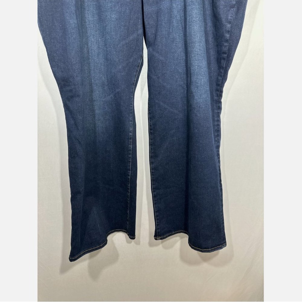 NWT‎ $89 Good American [ 8/ 5XL ] Pull-On Flare Jeans in Indigo Blue #S813 - Picture 11 of 16